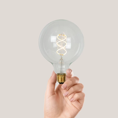 Lucide G125 - Lámpara de filamento - Ø 12,5 cm - LED Regul. - E27 - 1x4,9W 2700K - Transparente - ambiente 1